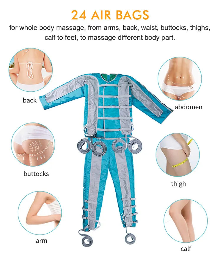 Traje desechable de presoterapia para todo el cuerpo con carro estético