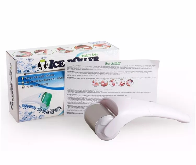Rodillo de Derma Refrigerante para la Cara y el Cuerpo Masajeador Rodillo de Hielo