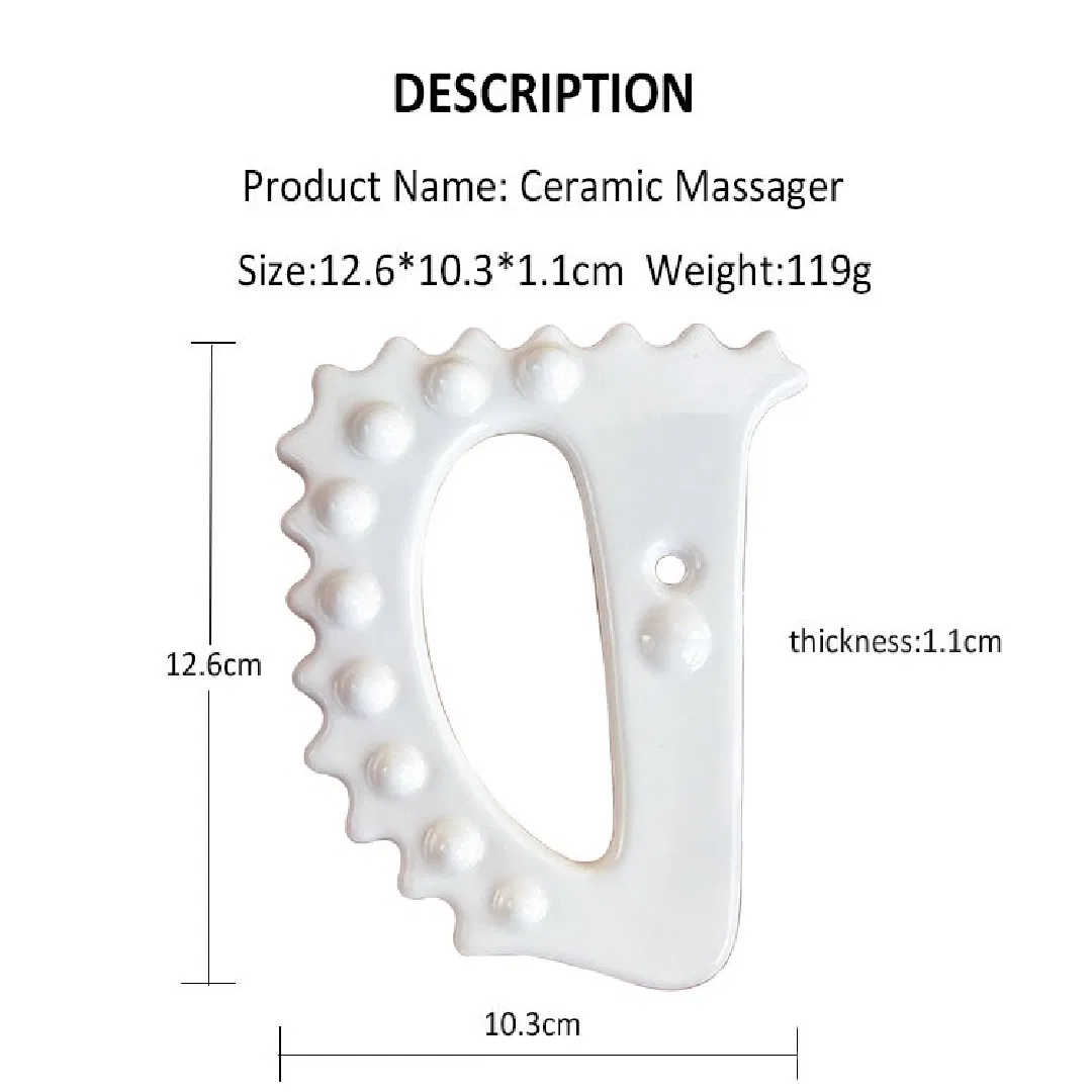 Venta Caliente Herramienta de Masaje Facial de Cerámica de Corea 100% Herramienta de Guasha de Cerámica