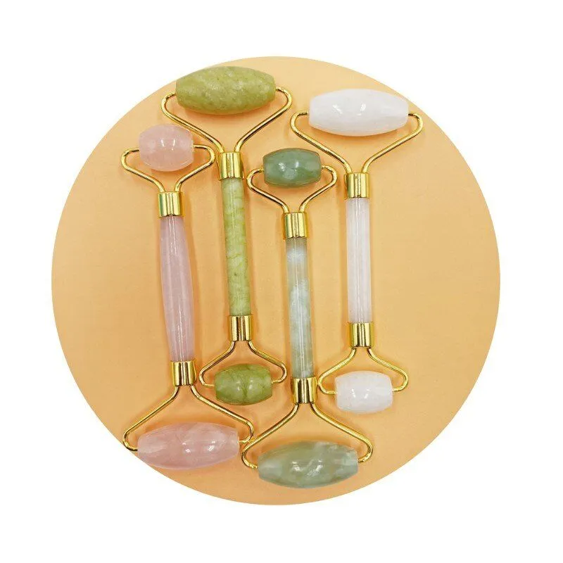 Rodillo de Jade para Masaje Facial Herramientas Profesionales de Cuidado de Belleza