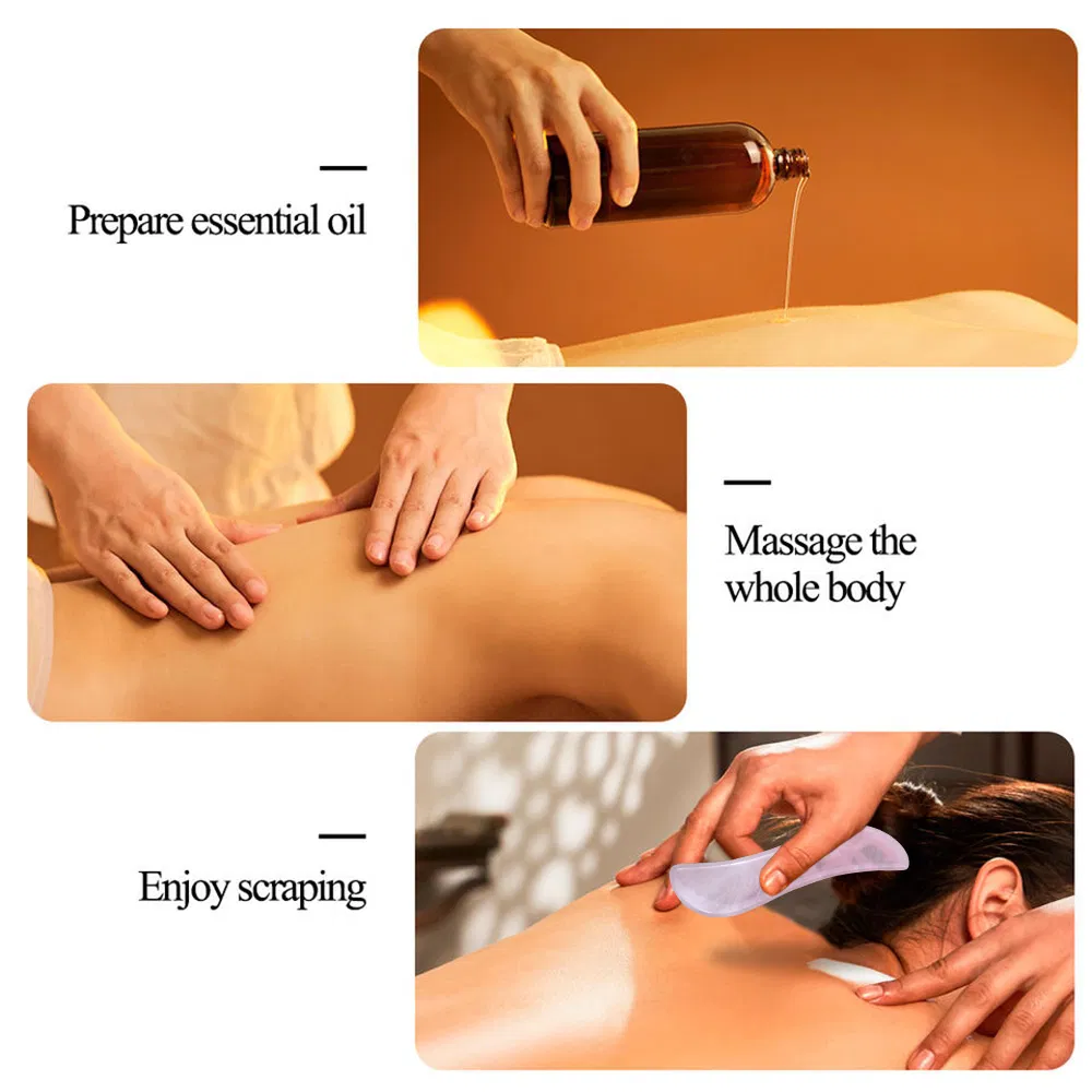 Placa de masaje facial de jade natural Guasha