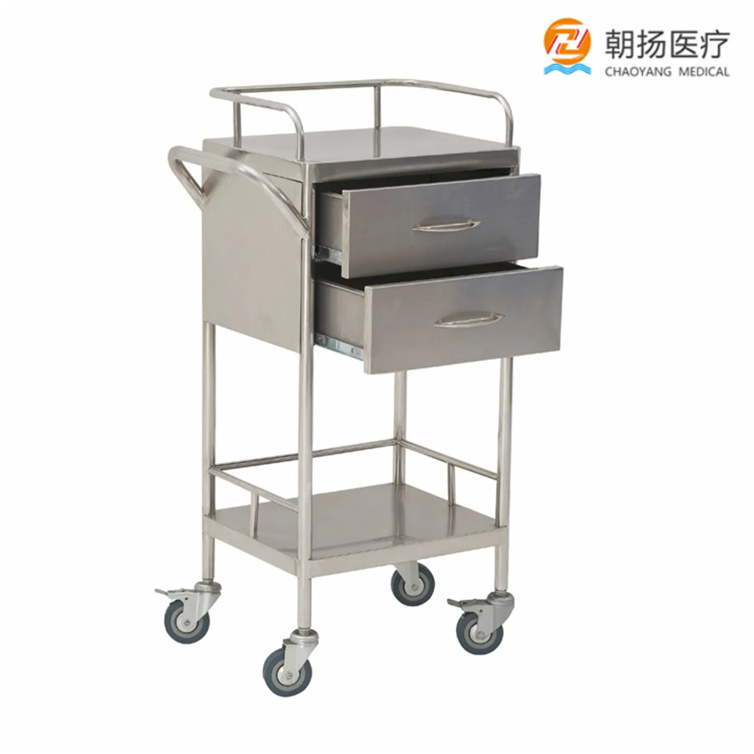 Carro Médico de Acero Inoxidable Soldado a Mano Suave Cy-D402b
