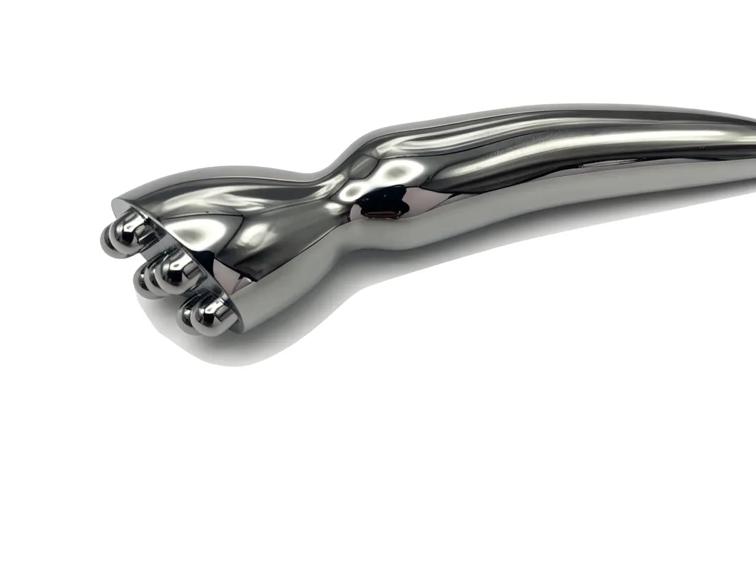 Nueva forma de cabezal de ducha de aleación de zinc, herramienta de masaje facial Gua Sha de metal en color plata y oro rosa, bolígrafo de acupuntura para el rostro