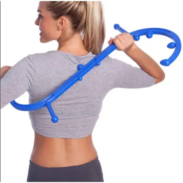 Caña de masaje en forma de S para el cuello y el cuerpo, herramienta de liberación muscular