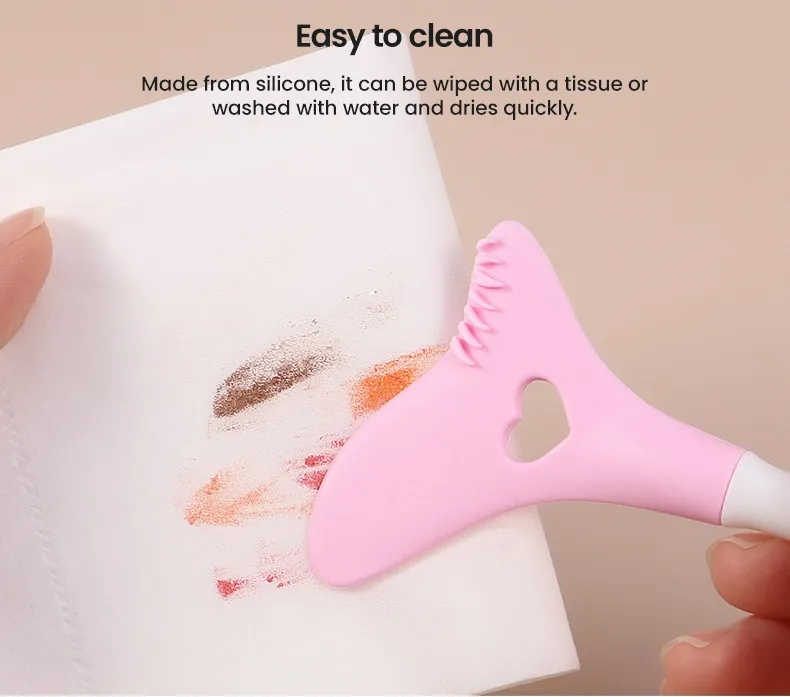 Herramienta de maquillaje para ojos, ayuda para el delineador de ojos y máscara de pestañas de silicona para masaje facial multifuncional