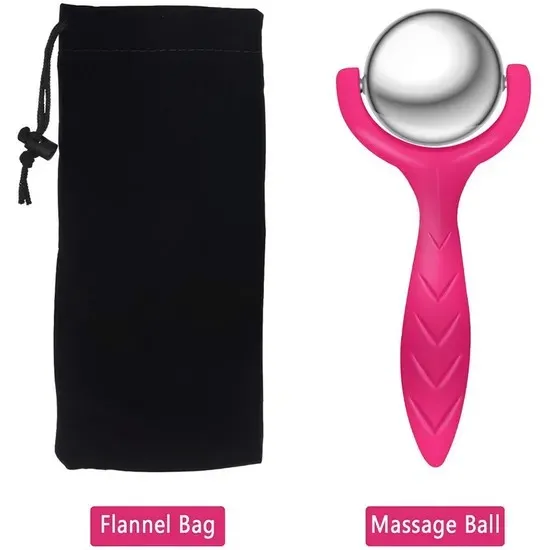 Rodillo de Masaje Manual de Acero Inoxidable Herramienta de Belleza Corporal Caliente Fría Sg004_5