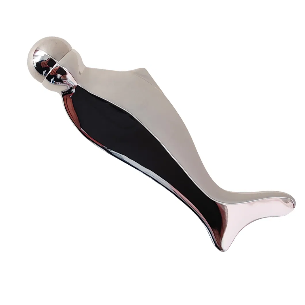Perlas de Acero Inoxidable Atracción Magnética Herramienta de Masaje Gua Sha de Raspado Tamaño Grande Aleación de Zinc Raspador de Músculos Tabla de Raspado de Metal Gua Sha Mas