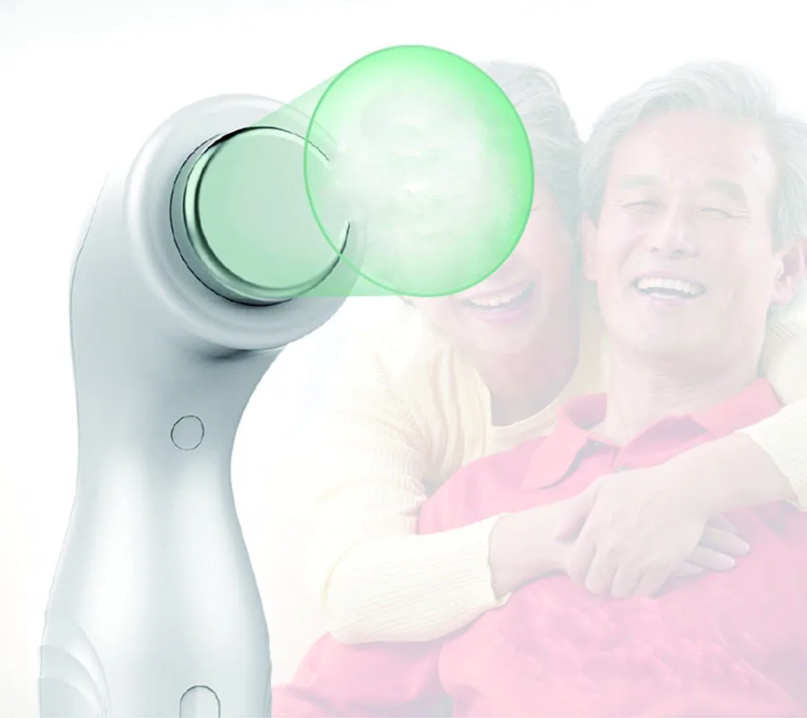 Terapia de calor infrarrojo con ondas sonoras ultrasónicas para aliviar el dolor articular, equipo médico masajista de mano