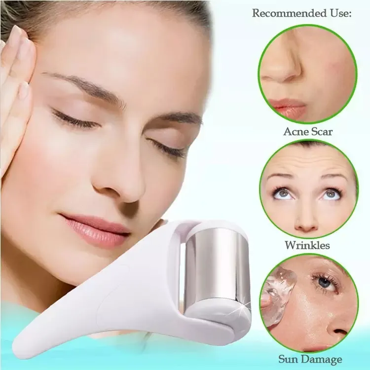 Rodillo de Derma Refrigerante para la Cara y el Cuerpo Masajeador Rodillo de Hielo