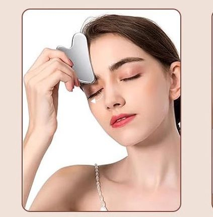 304 Tabla de Gua Sha de Acero Inoxidable - Herramienta de Belleza Facial y Masaje Corporal, Uso Universal