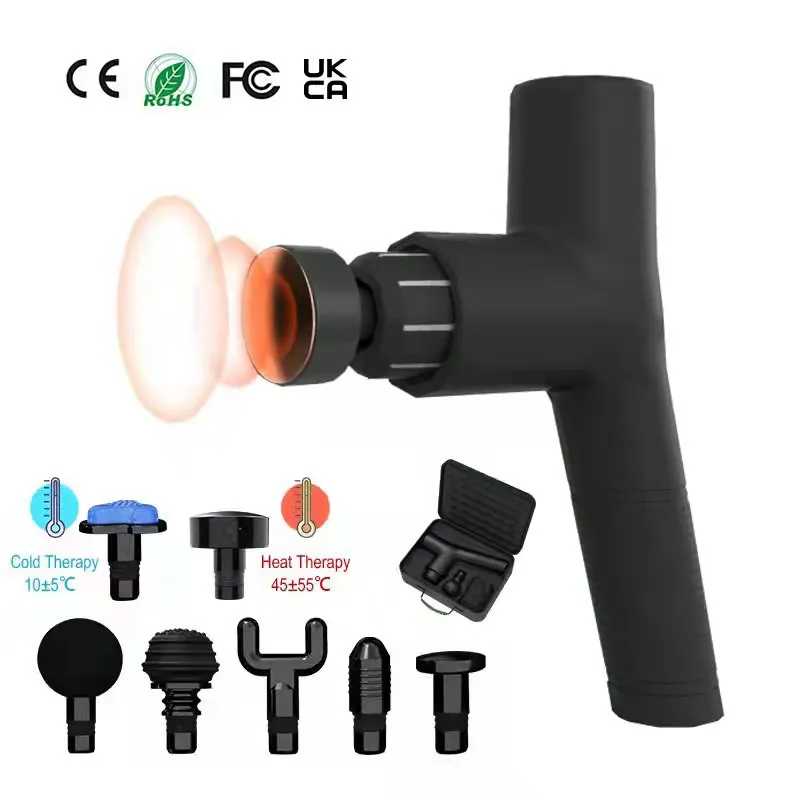 Masajeador de percusión eléctrico para calor y frío, masaje profundo de tejido, fascia, músculos, cuello y espalda
