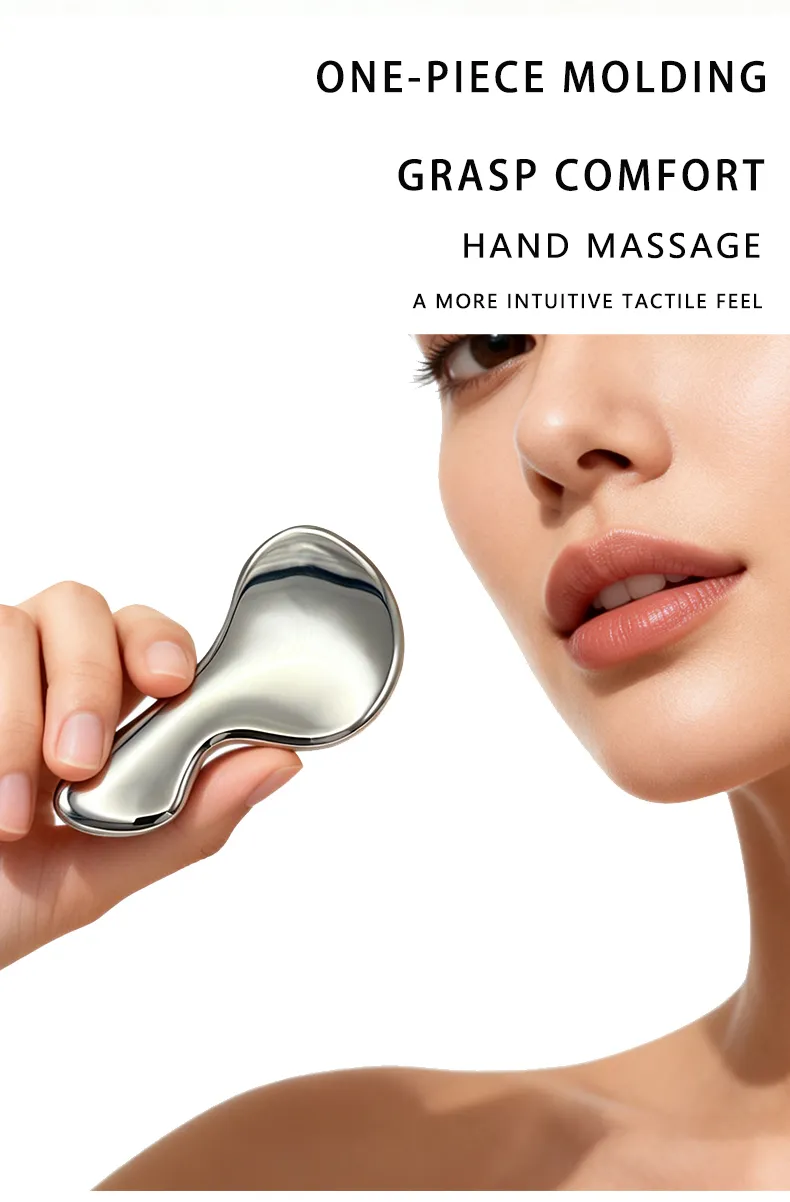 Herramienta de masaje facial Gua Sha de etiqueta privada gratuita 304 espátula de acero inoxidable personalizada