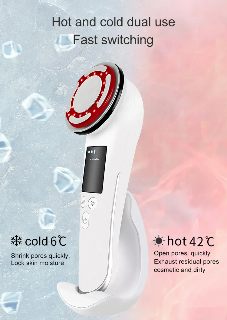 7 en 1 Cepillo de limpieza facial Masajeador Limpiador de piel Cepillo exfoliante facial