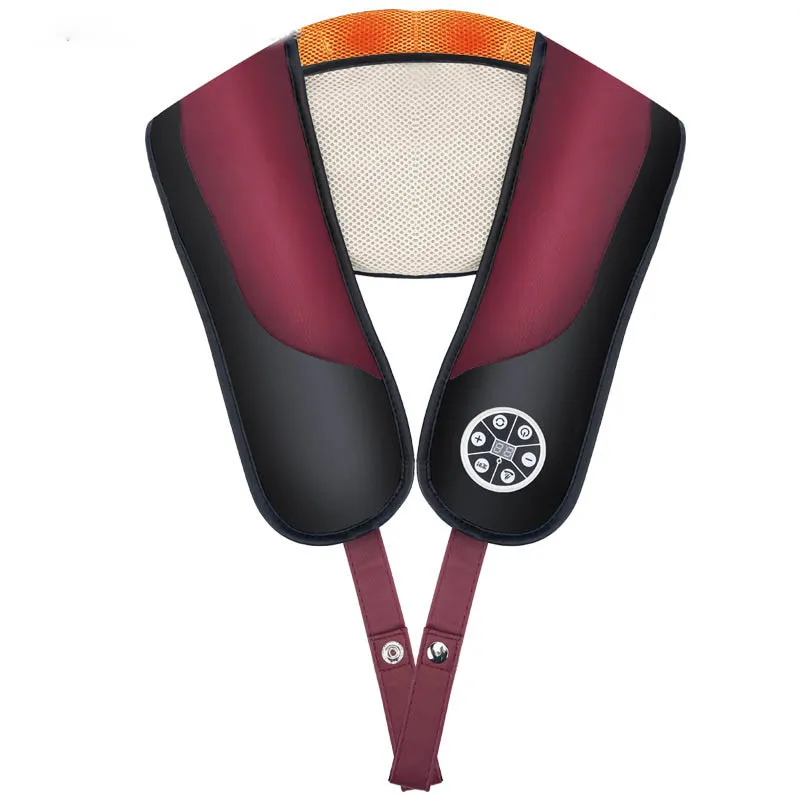Masajeador de cuerpo con calor, martillo de golpeteo shiatsu eléctrico para cuello y hombros, cinturón de masaje