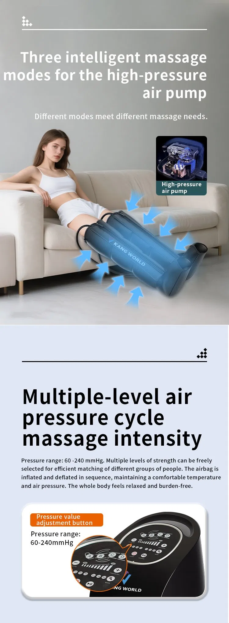 Modo de trabajo automático de ciclo, velocidad de inflado rápida, herramienta de aire para cuatro áreas