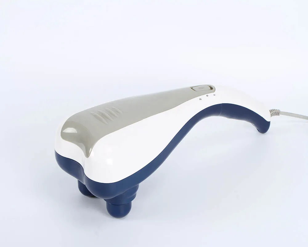 Martillo de masaje de mano de doble cabeza shiatsu eléctrico más barato para todo el cuerpo con calor infrarrojo, fuerte golpeo