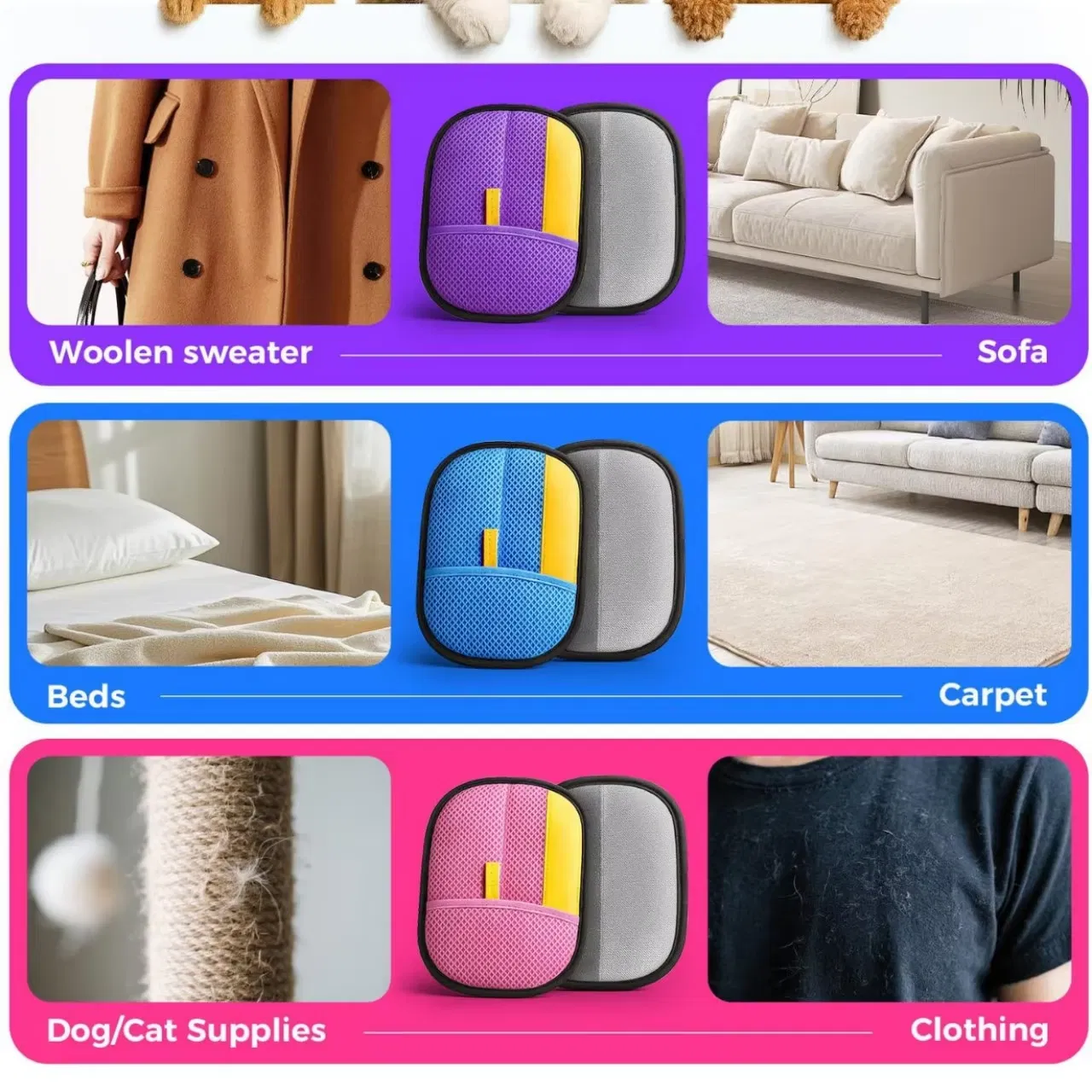Herramienta de limpieza para masaje de mascotas para un deshedding y acicalamiento efectivos