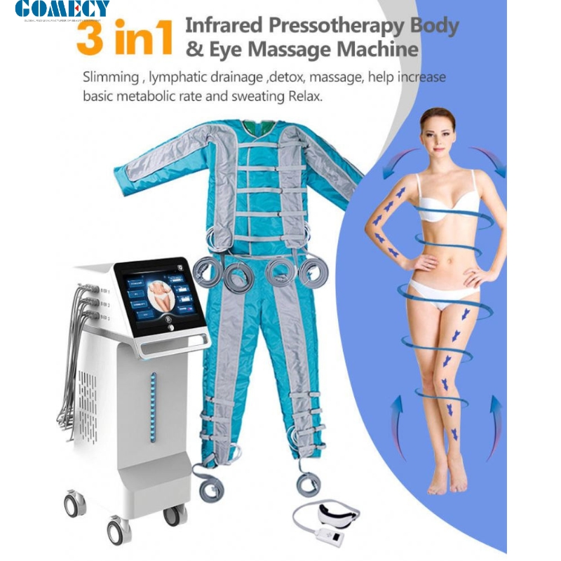 Traje desechable de presoterapia para todo el cuerpo con carro estético - Logra un drenaje linfático completo equipo médico