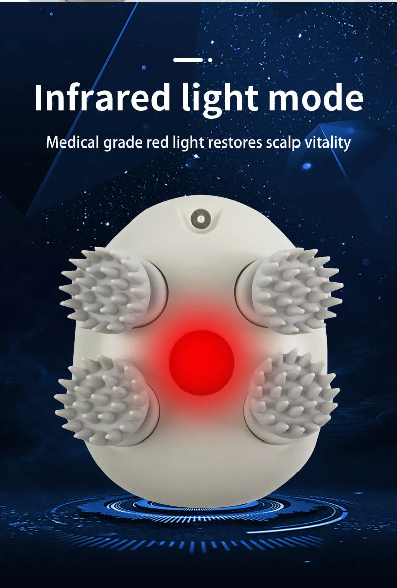 Nuevo Masajeador de Cabeza Eléctrico Impermeable de Silicona Herramienta Inteligente para Masaje del Cuero Cabelludo