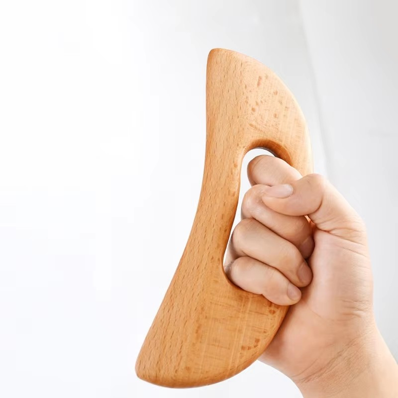 Herramienta de Gua Sha de Madera Natural, Tabla de Raspar, Herramienta de Masaje