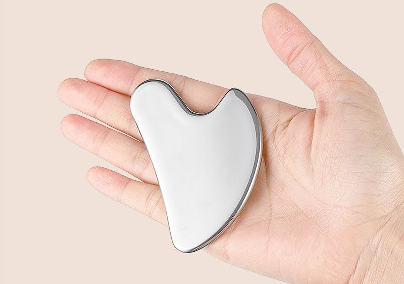 304 Tabla de Gua Sha de Acero Inoxidable - Herramienta de Belleza Facial y Masaje Corporal, Uso Universal
