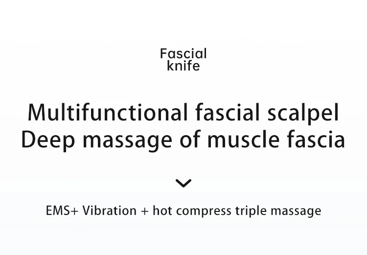 Nueva Tendencia Masajeador Eléctrico de Gua Sha de Microcorriente Caliente de Mano con Cuchilla de Fascia