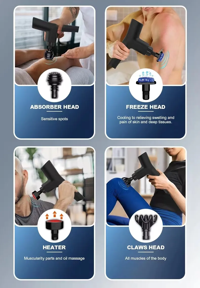 Masajeador inalámbrico de percusión profunda para músculos con calor