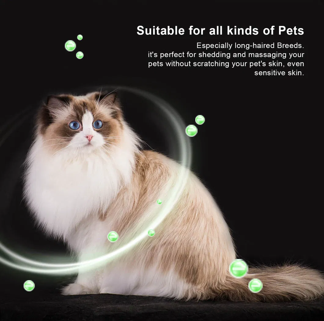 Cepillo de aseo autolimpiante para mascotas con ion negativo para perros y gatos
