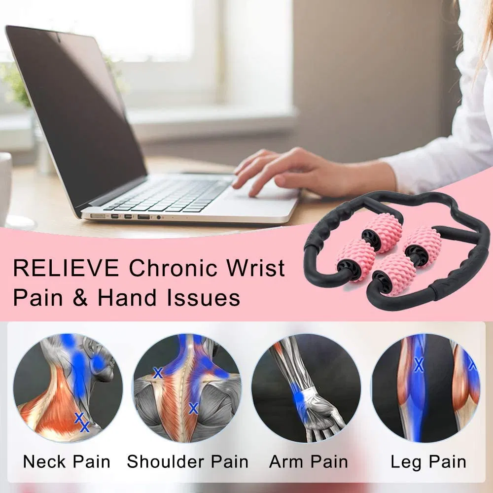 Amazon Venta caliente Masajeador de rodillos de espuma 3D de eje para aliviar los dolores musculares, rigidez y músculos tensos
