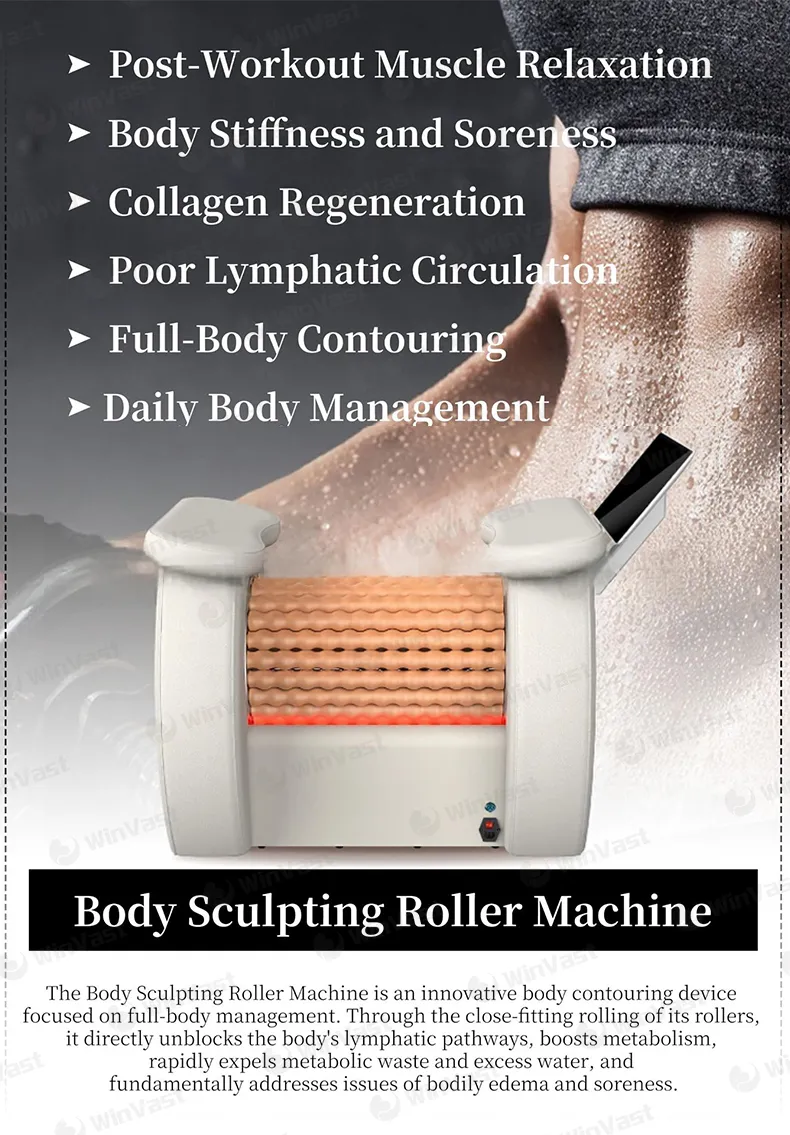 Rodillo de masaje de liberación de fascia, rodillo de masaje para dar forma al cuerpo, herramienta de masaje de contorno con control de velocidad ajustable