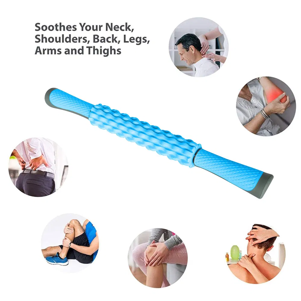 Rodillo Duradero para Masaje Stick de Rodillo Muscular - Liberación Miofascial, Rodillo de Masaje de Tejido Profundo para Puntos Gatillo, Calambres en las Piernas, Cuádriceps, Pantorrillas y Isquiotibiales