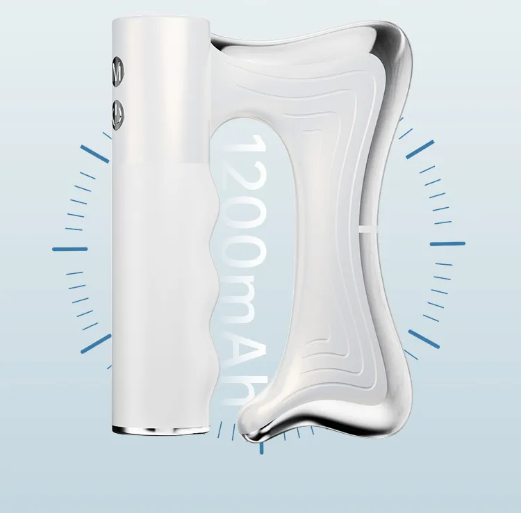 Nueva Tendencia Masajeador Eléctrico de Gua Sha de Microcorriente Caliente de Mano con Cuchilla de Fascia