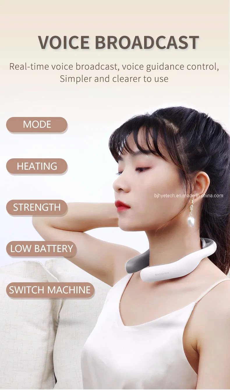 Masajeador de cuello físico terapéutico inteligente portátil recargable de calor