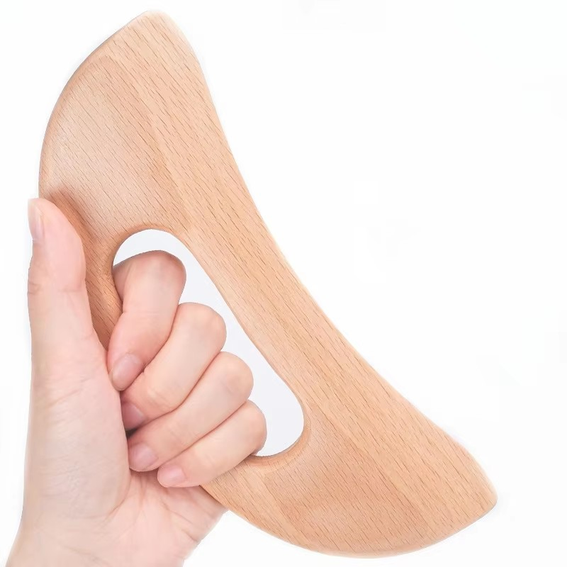 Herramienta de Gua Sha de Madera Natural, Tabla de Raspar, Herramienta de Masaje