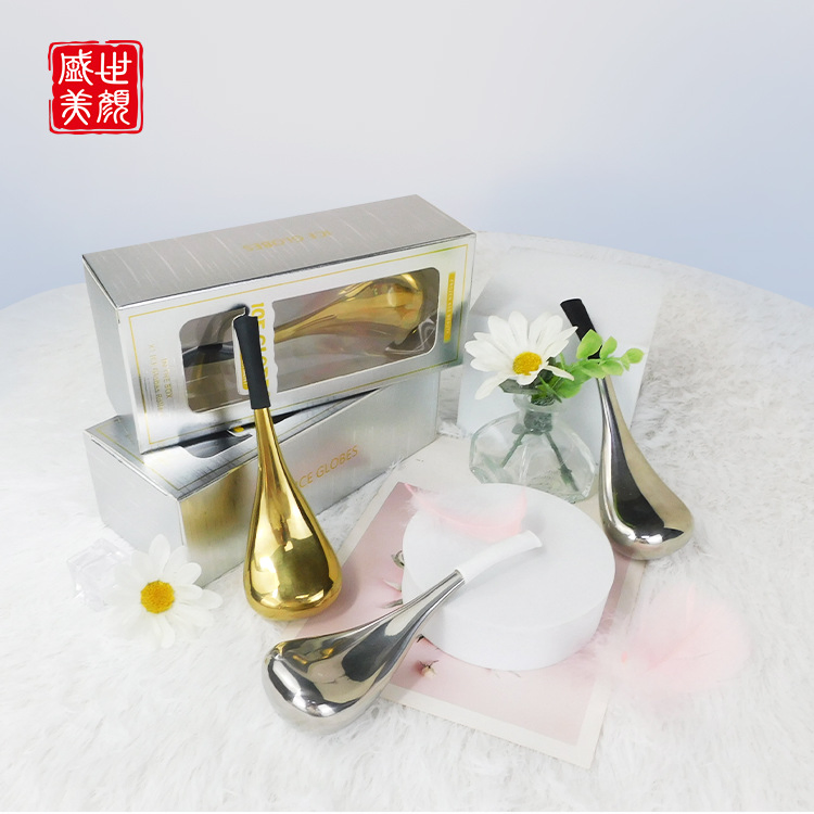Nueva cuchara de hielo belleza herramienta de masaje facial para el cuidado de la piel