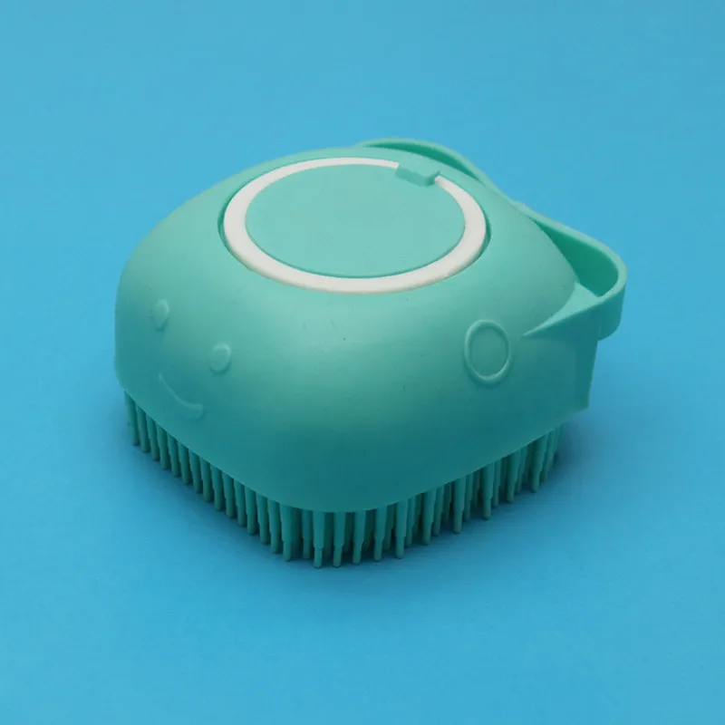 Cepillo de masaje de silicona para baño de mascotas