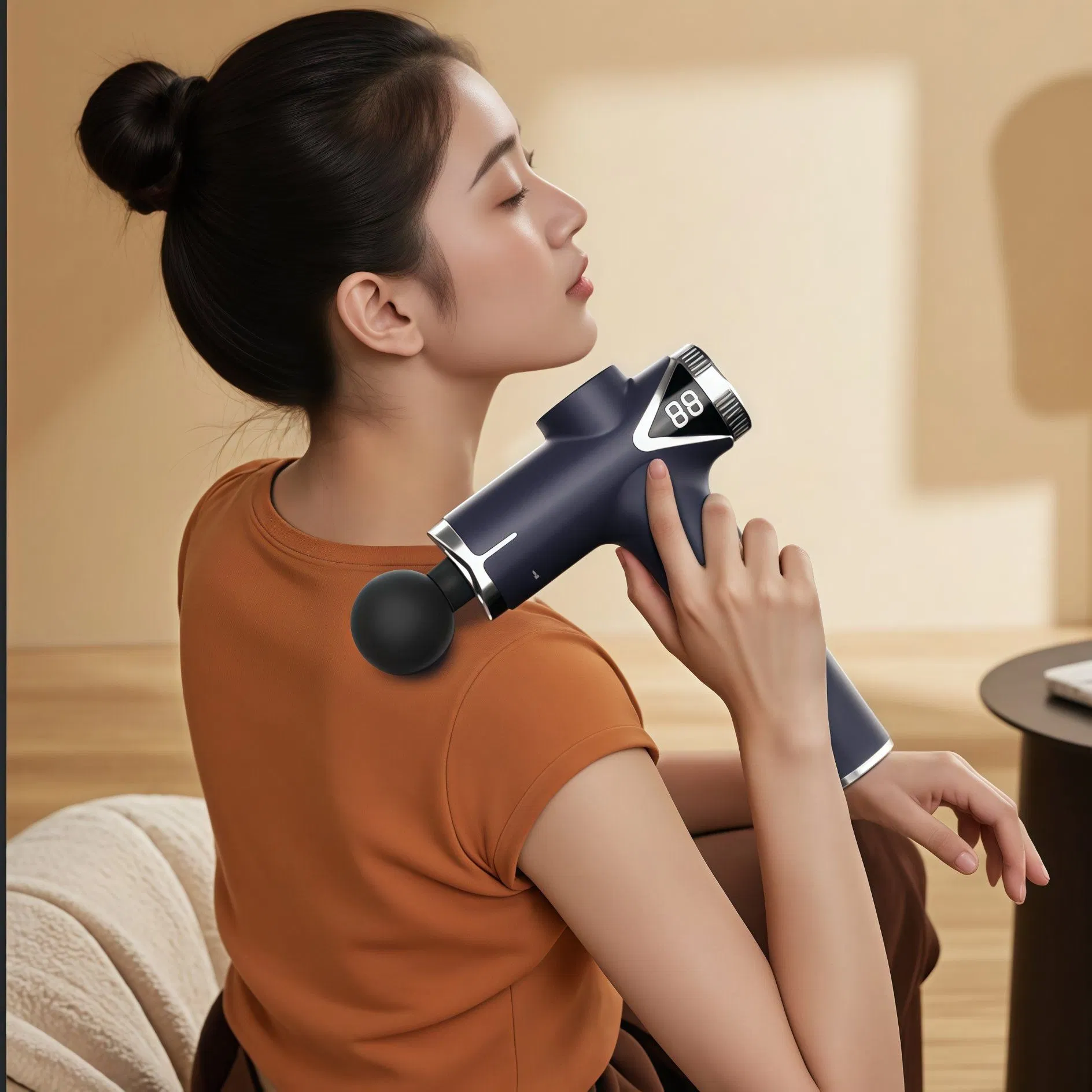 Masajeador de Percusión de Tejido Profundo Profesional 30 Velocidad Portátil Mini Inalámbrico Calor Frío Alivio del Dolor