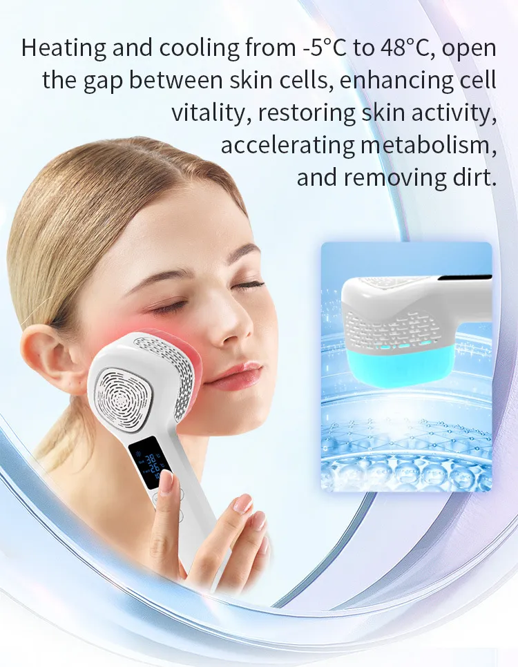 Herramienta de belleza caliente y fría para el cuidado de la piel
