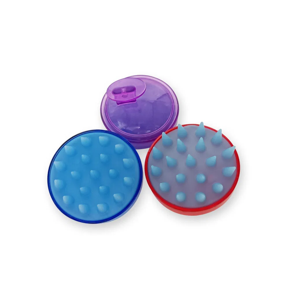 Cepillo de masaje para el cuero cabelludo de silicona transparente de alta calidad