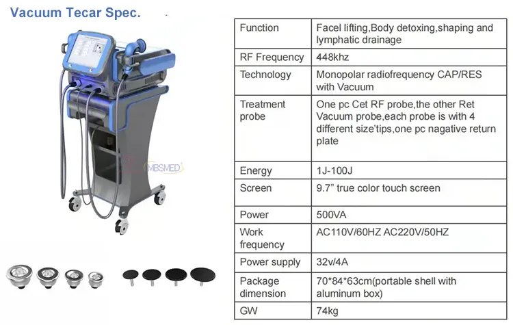 Levantamiento facial, modelado corporal, RF Tecar, radiofrecuencia Tecar, máquina de vacío Tecar