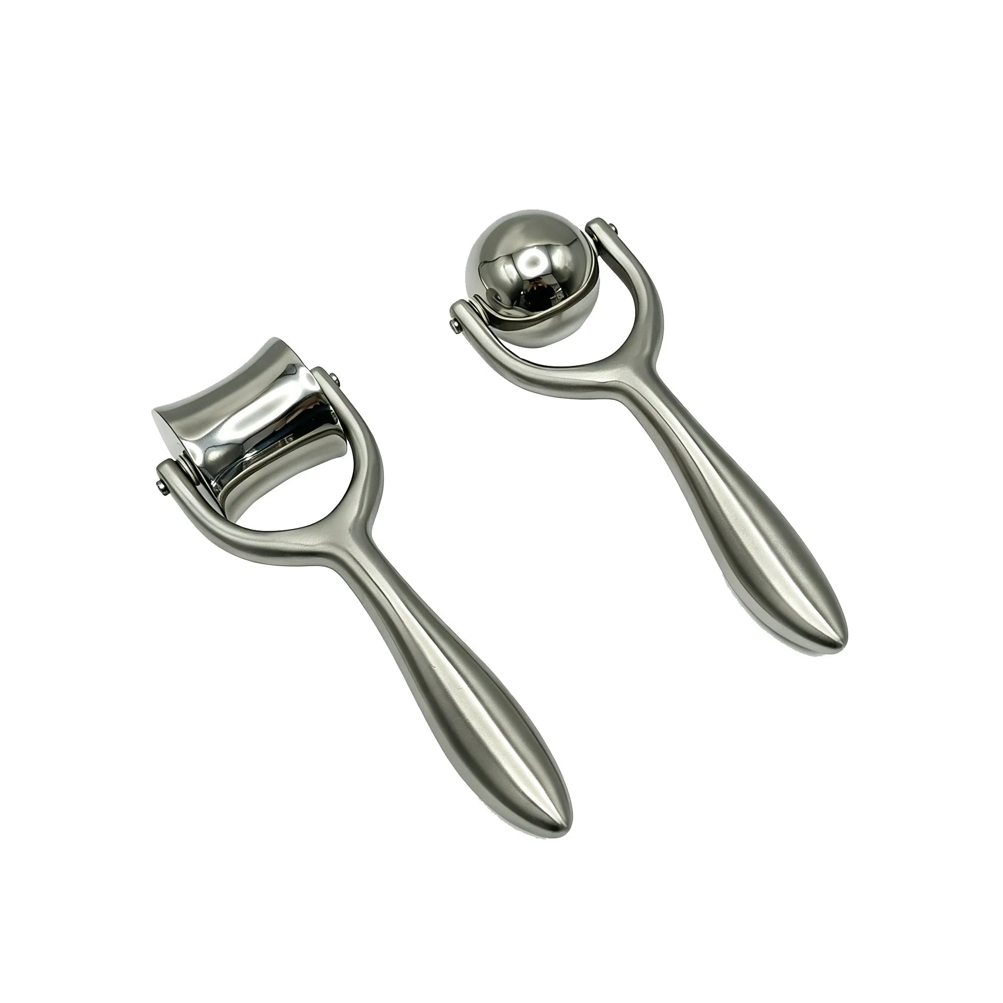 304 Bola de Masaje de Acero Inoxidable Rodillo de Fitness Bola SPA Terapia Caliente/Fría Bola de Fascia Masaje de Mano