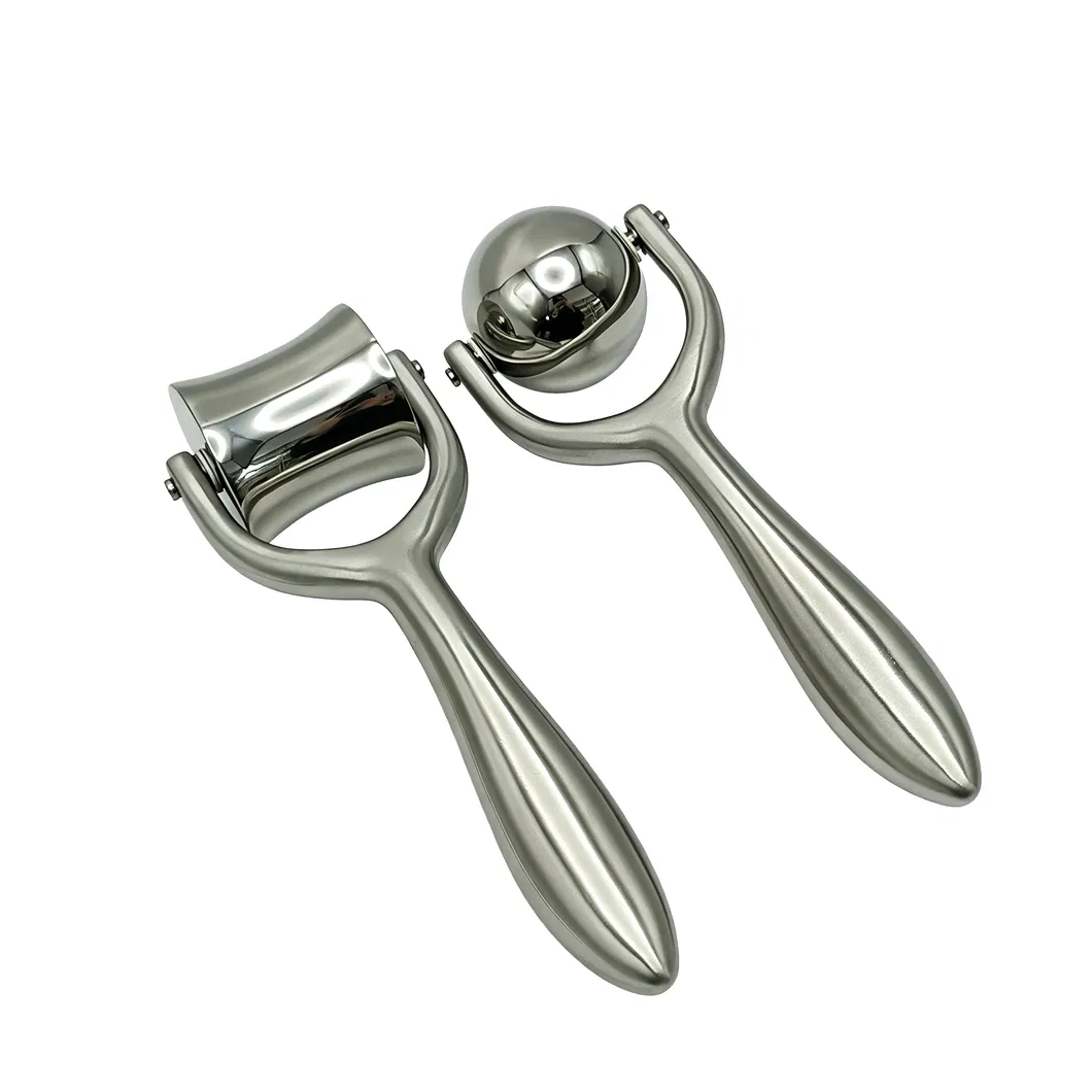 304 Bola de Masaje de Acero Inoxidable Rodillo de Fitness Bola SPA Terapia Caliente/Fría Bola de Fascia Masaje de Mano