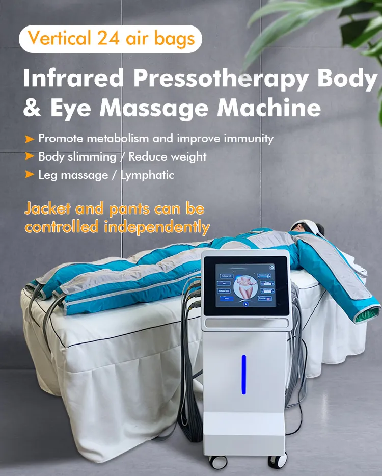 Traje desechable de presoterapia para todo el cuerpo con carro estético - Logra un drenaje linfático completo equipo médico