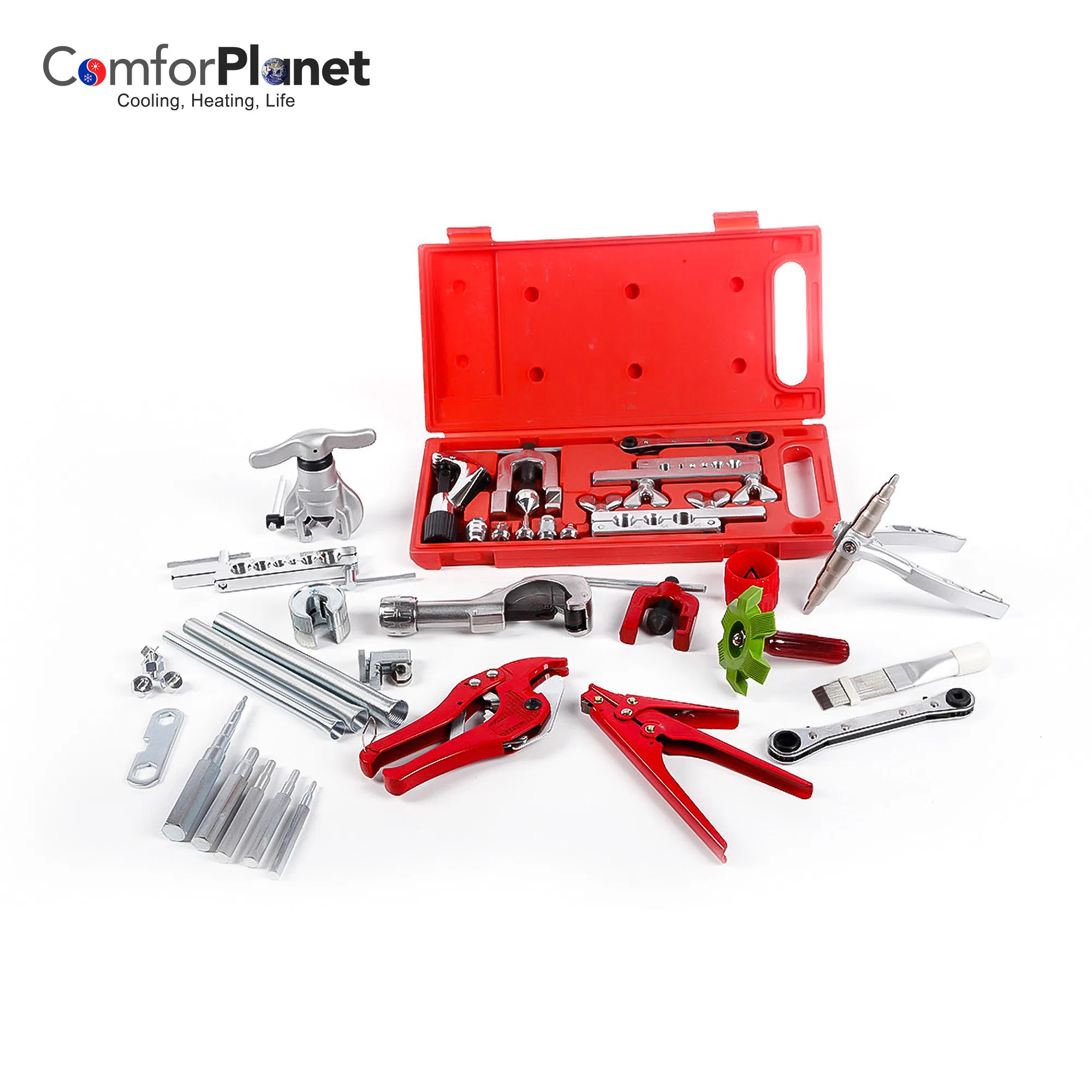 45 Kit de herramientas para desbaste y engrosamiento de tubos de refrigeración portátil de cobre blando CT-278