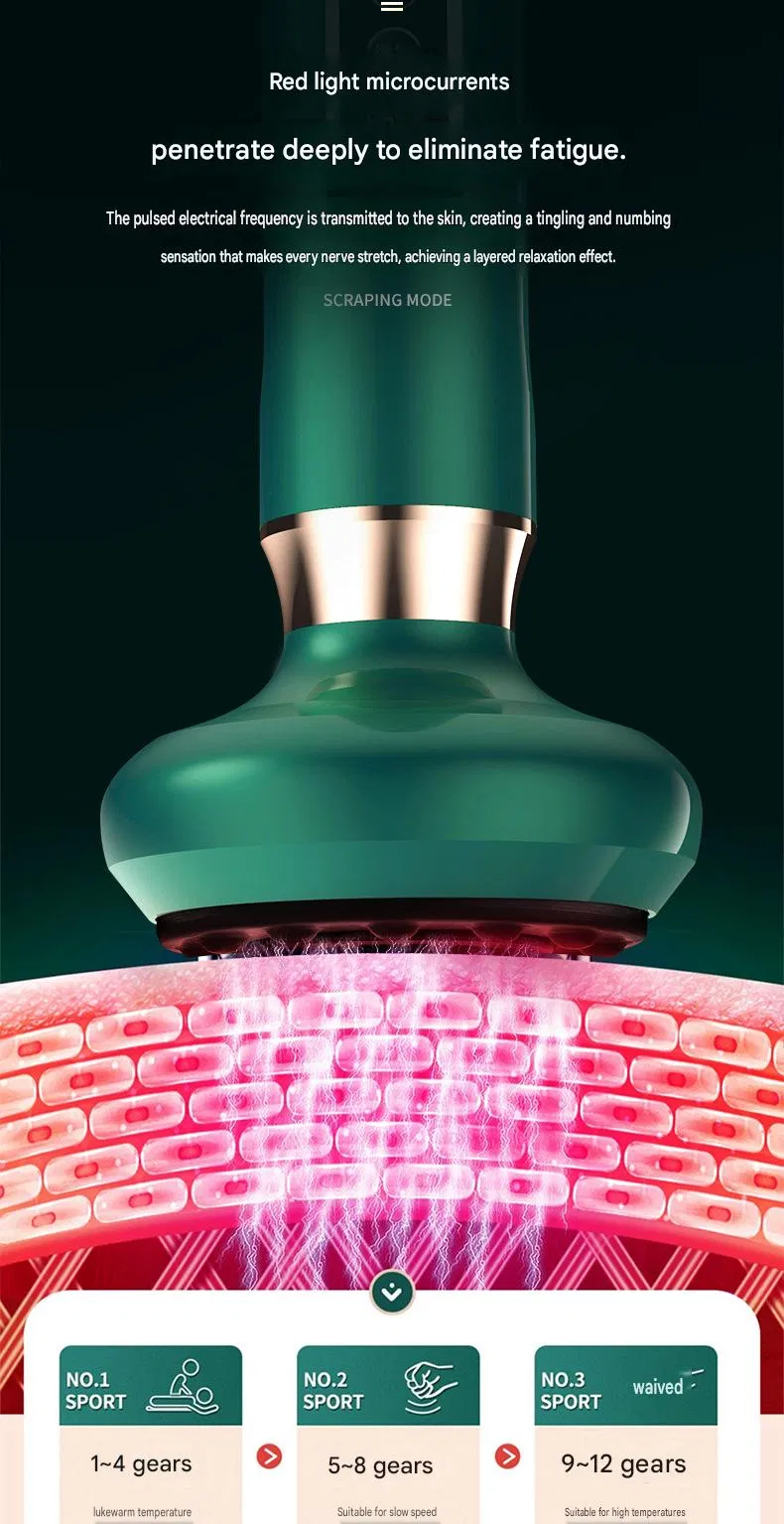 Herramienta de Gua Sha Eléctrica con 12 Niveles de Intensidad