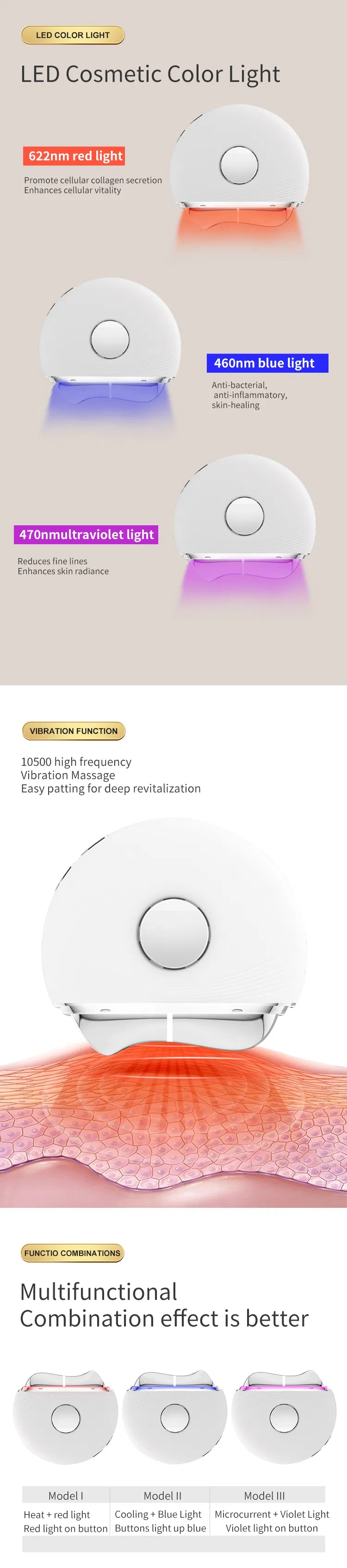 Modos de uso del masajeador facial
