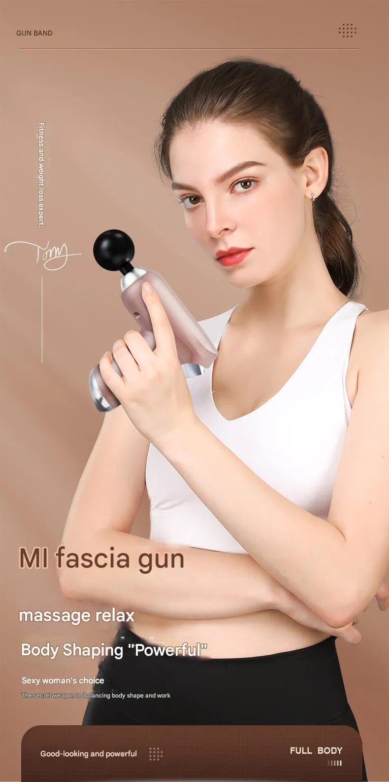 Excelente disipación de calor que garantiza un funcionamiento duradero de alta potencia del masajeador de pistola