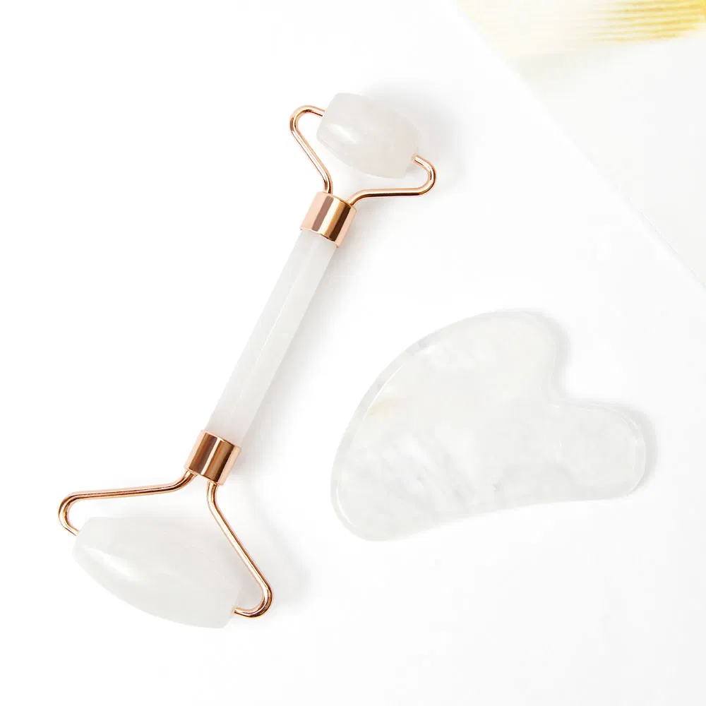 Piedra Gua Sha Rodillo de Jade Cristal Placa de Raspar al por mayor Herramienta Facial de Guasha de Jade