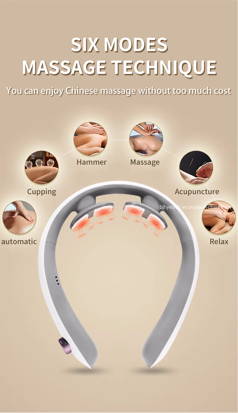 Cuidado profesional de alivio del dolor masajista cervical eléctrico