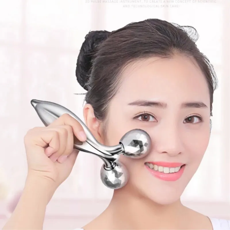 Herramienta de Masaje Facial Rodante Popular 3D Masajeador Facial para Adelgazar la Cara Belleza Masajeador para la Cara